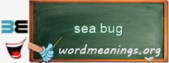 WordMeaning blackboard for sea bug